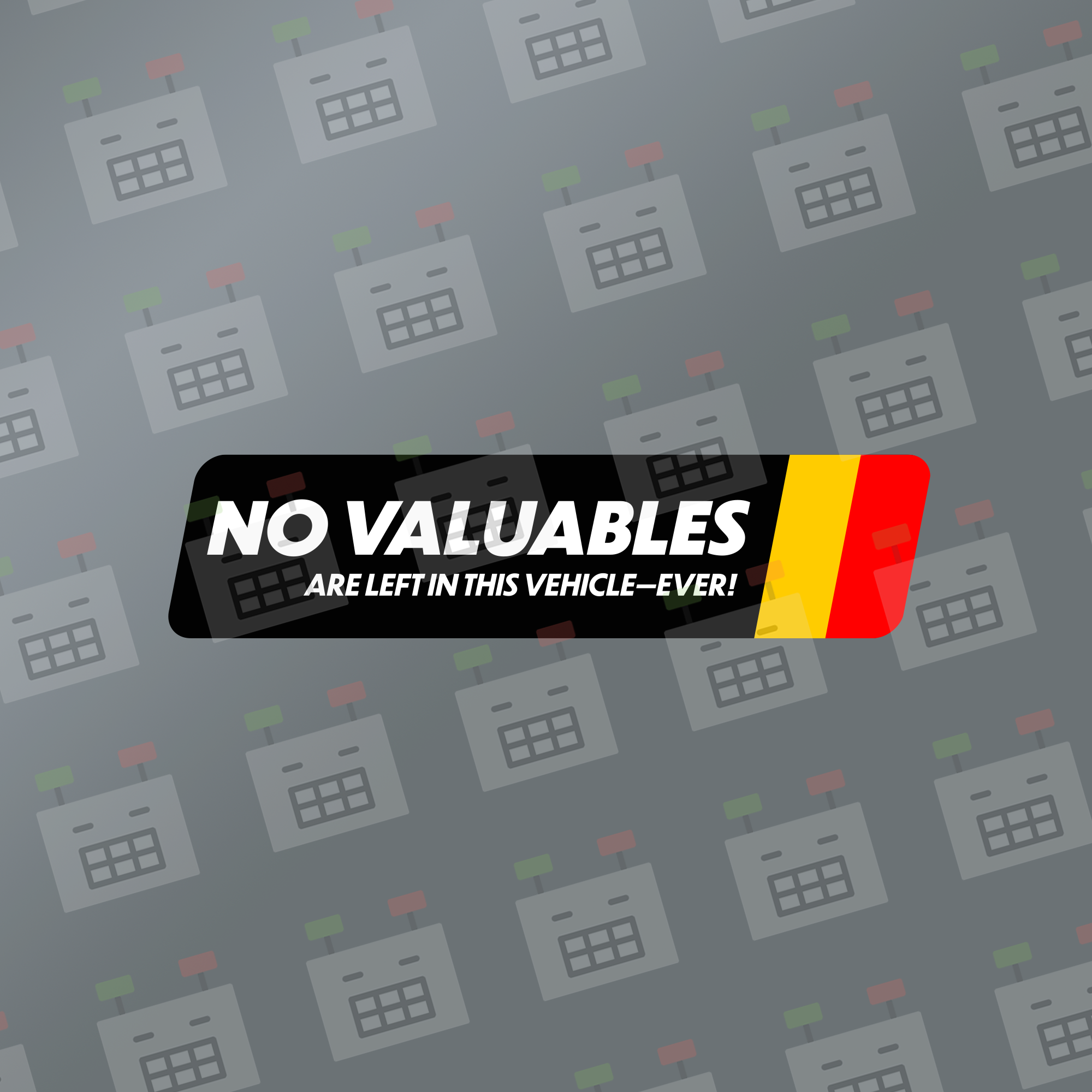 Germany edition No Valuables decal