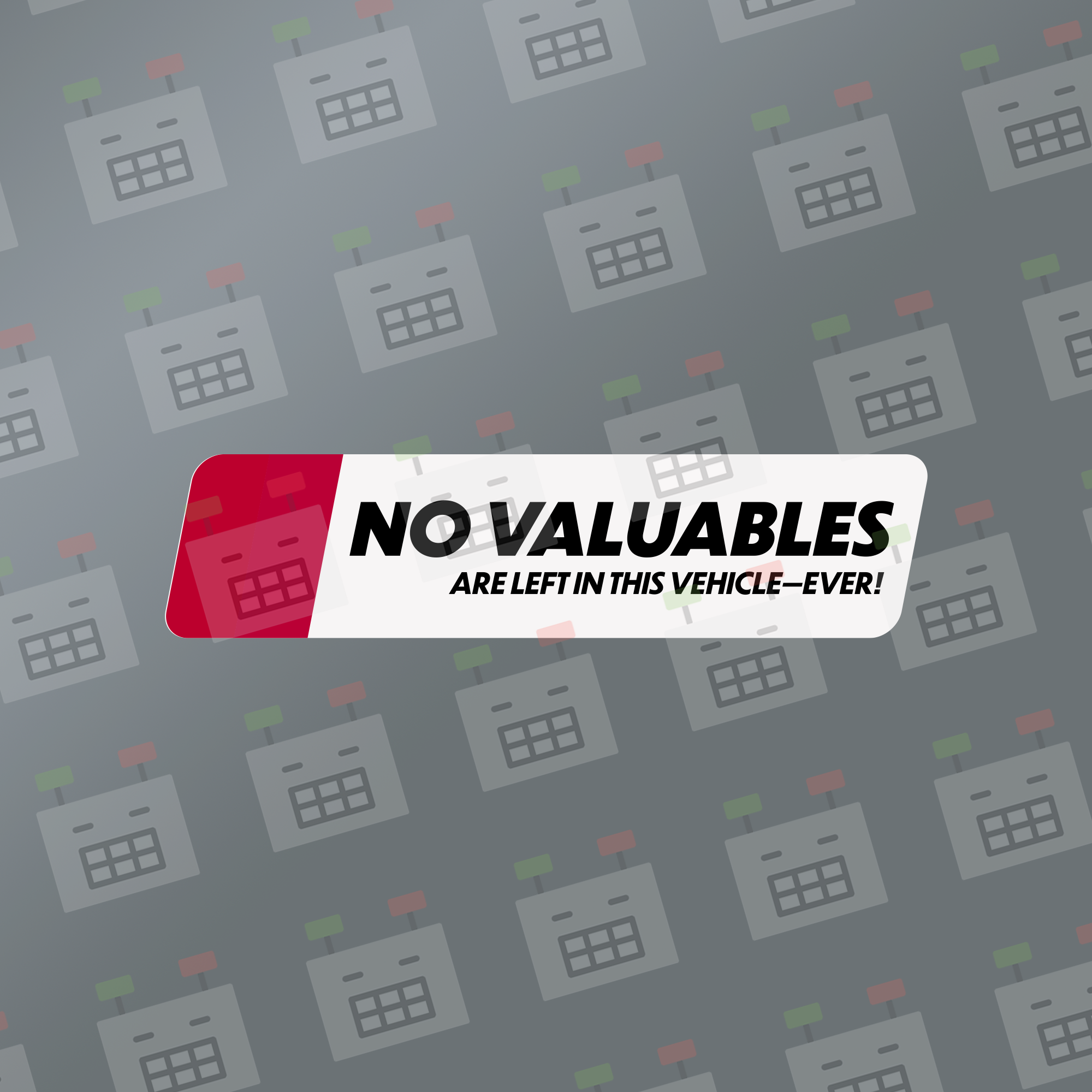 Japan edition No Valuables decal