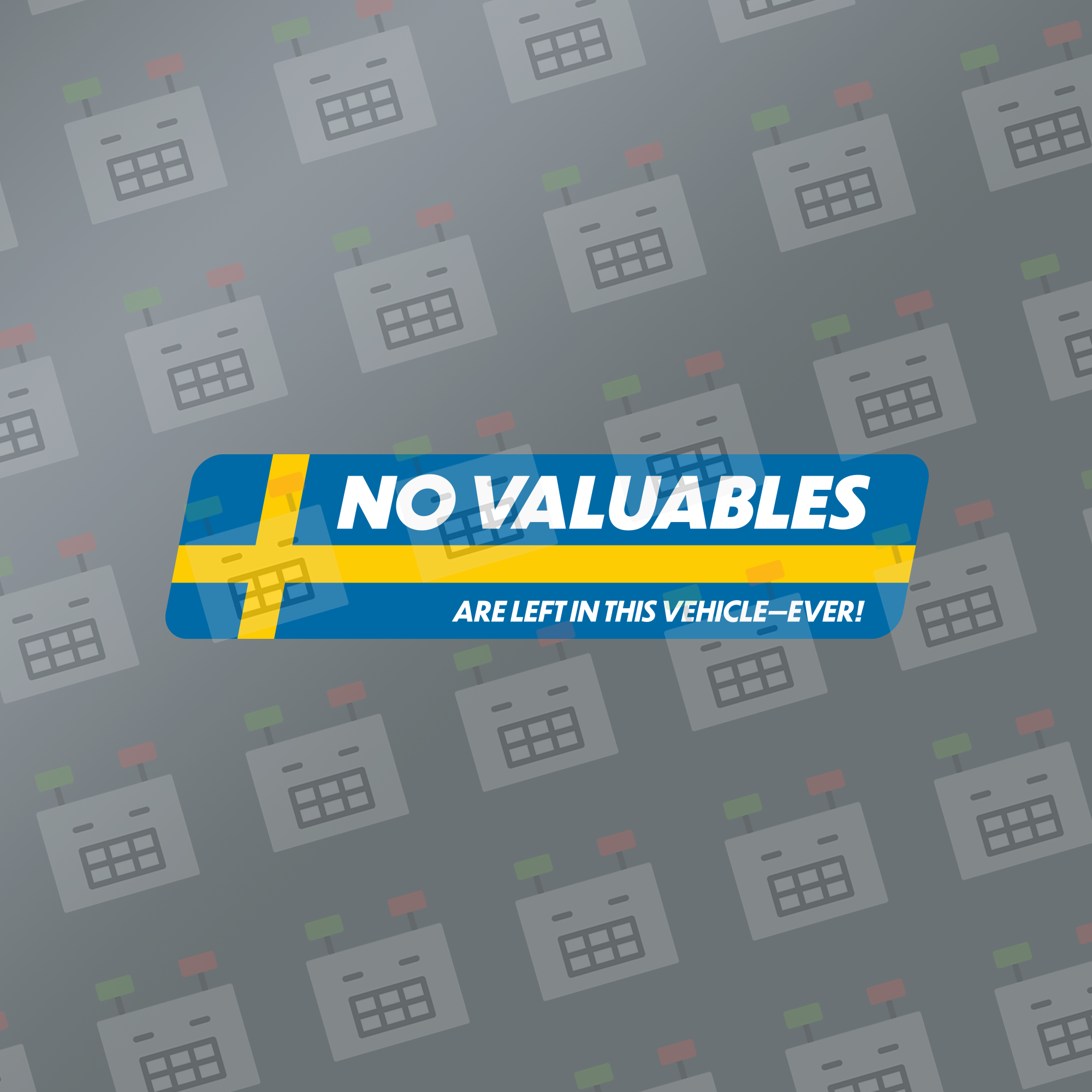 Sweden edition No Valuables decal